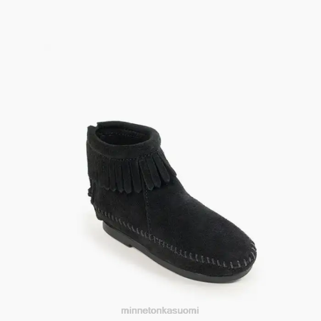 jalkineet fi Minnetonka lapset takana vetoketjullinen kovapohjainen saapas musta J884468