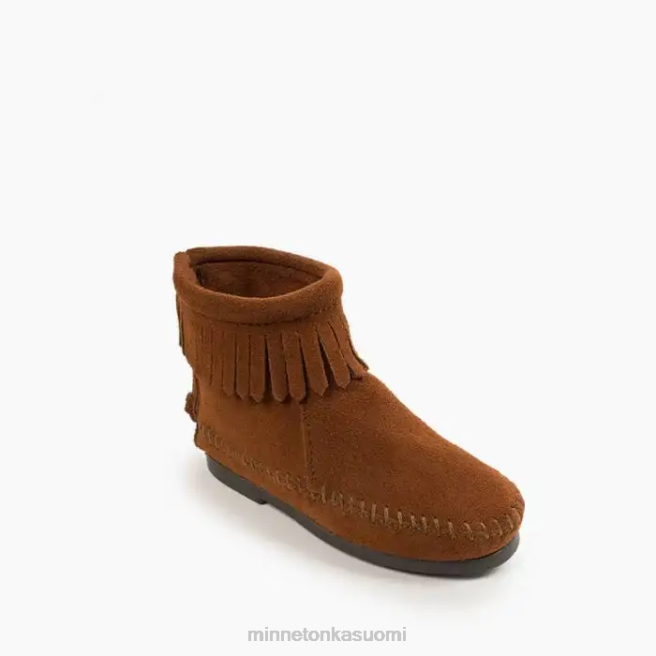 jalkineet fi Minnetonka lapset takana vetoketjullinen kovapohjainen saapas ruskea J884469