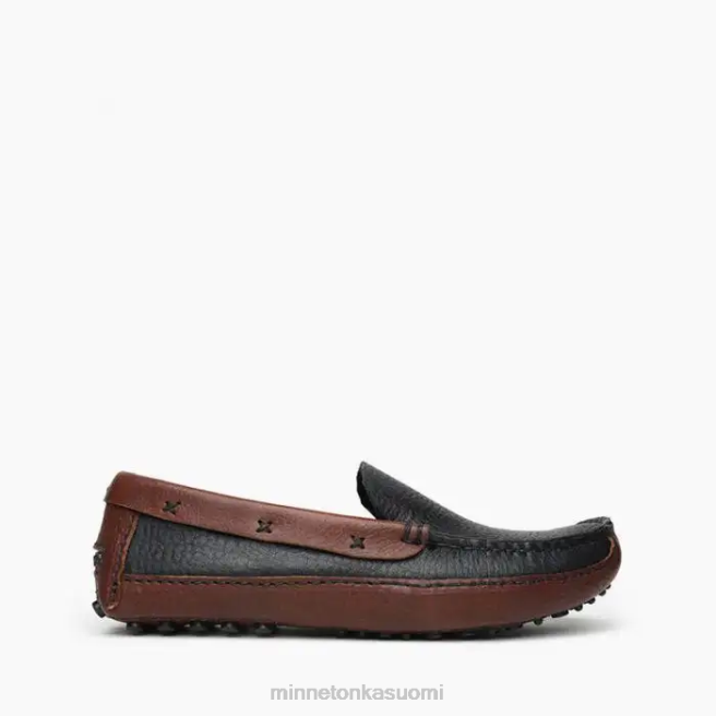 jalkineet fi Minnetonka miehet p.w. ajoloafer musta yläosa ja ruskea alaosa J884385