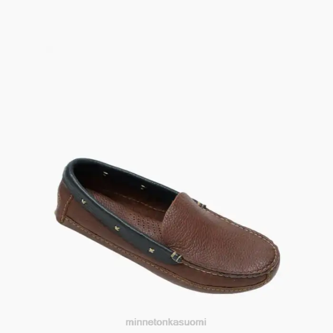 jalkineet fi Minnetonka miehet p.w. ajoloafer ruskea ja musta kaulus J884392