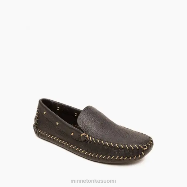jalkineet fi Minnetonka miehet p.w. pehmeäpohjainen ajoloafer musta ja luonnollinen J884373