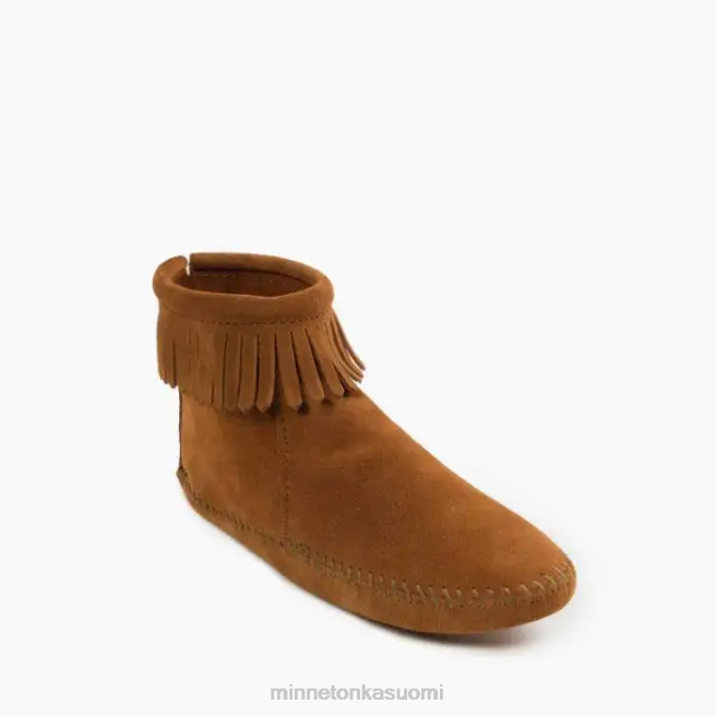 jalkineet fi Minnetonka naiset takana vetoketjullinen softsole saappaat ruskea J8848