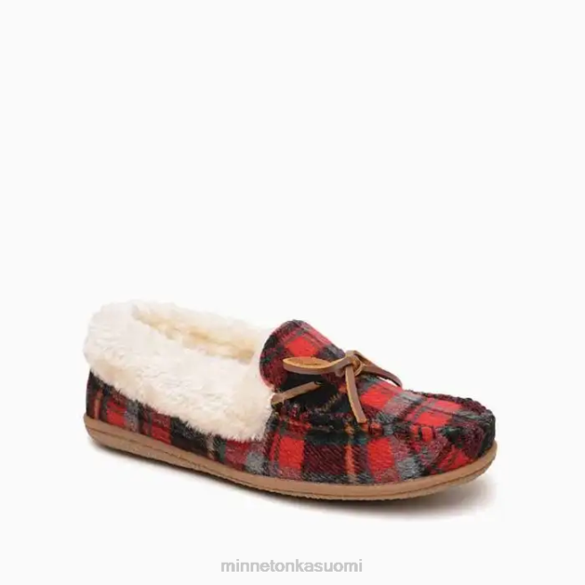 jalkineet fi Minnetonka naiset leirikaulus moc punainen syksyinen ruudullinen J884270